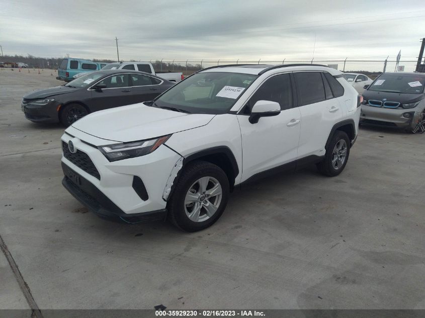 2022 TOYOTA RAV4 HYBRID XLE VIN: JTMRWRFV8ND137720