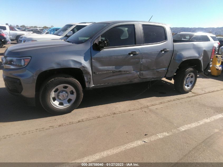 2022 CHEVROLET COLORADO 2WD WORK TRUCK VIN: 1GCGSBEA7N1130395