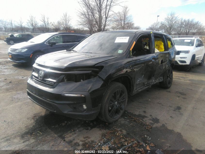 2021 HONDA PILOT BLACK EDITION VIN: 5FNYF6H71MB005608