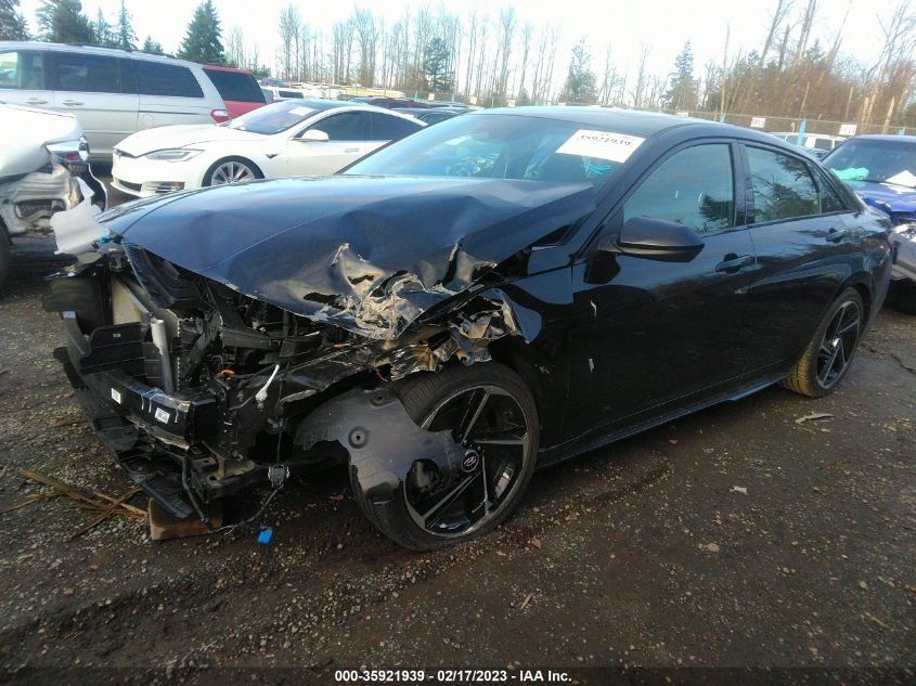 2022 HYUNDAI ELANTRA N LINE VIN: KMHLR4AF1NU356031