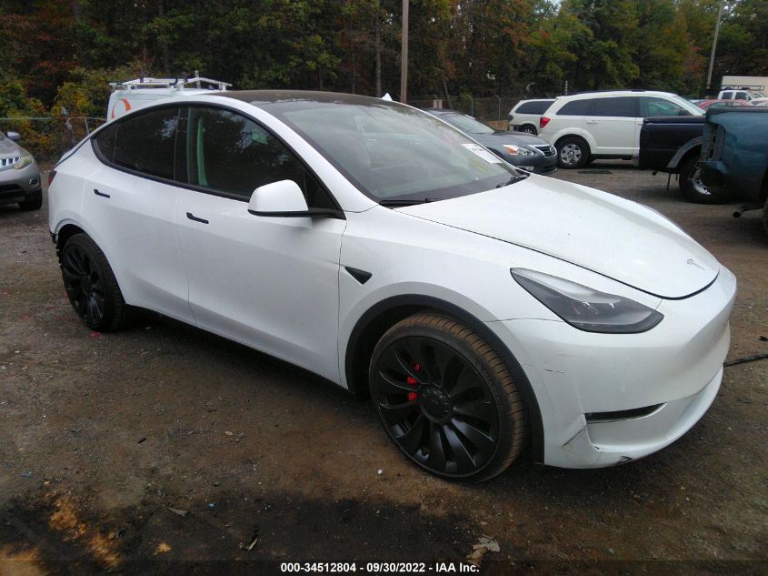 2022 TESLA MODEL Y PERFORMANCE VIN: 7SAYGDEF6NF454560