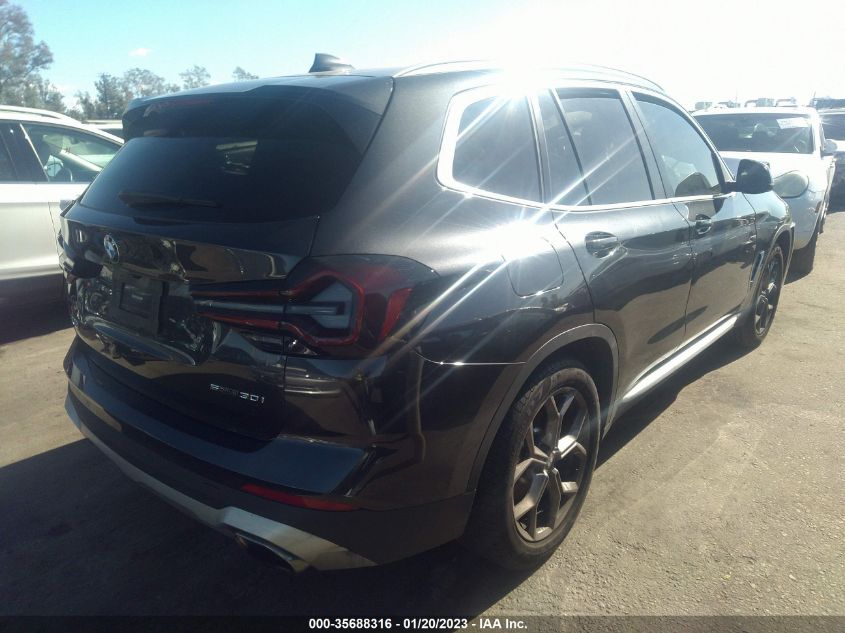 2022 BMW X3 SDRIVE30I VIN: 5UX43DP03N9L58314