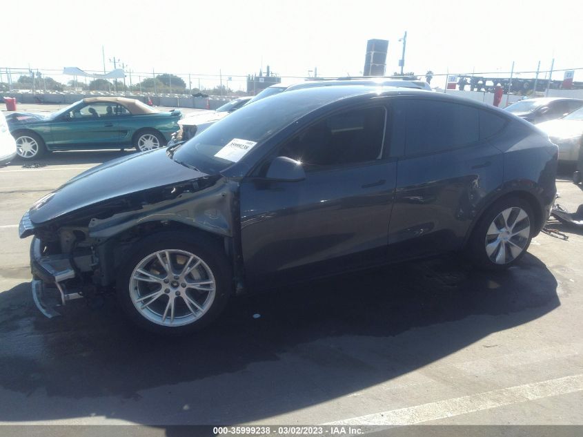 2022 TESLA MODEL Y LONG RANGE VIN: 7SAYGDEE2NF359694
