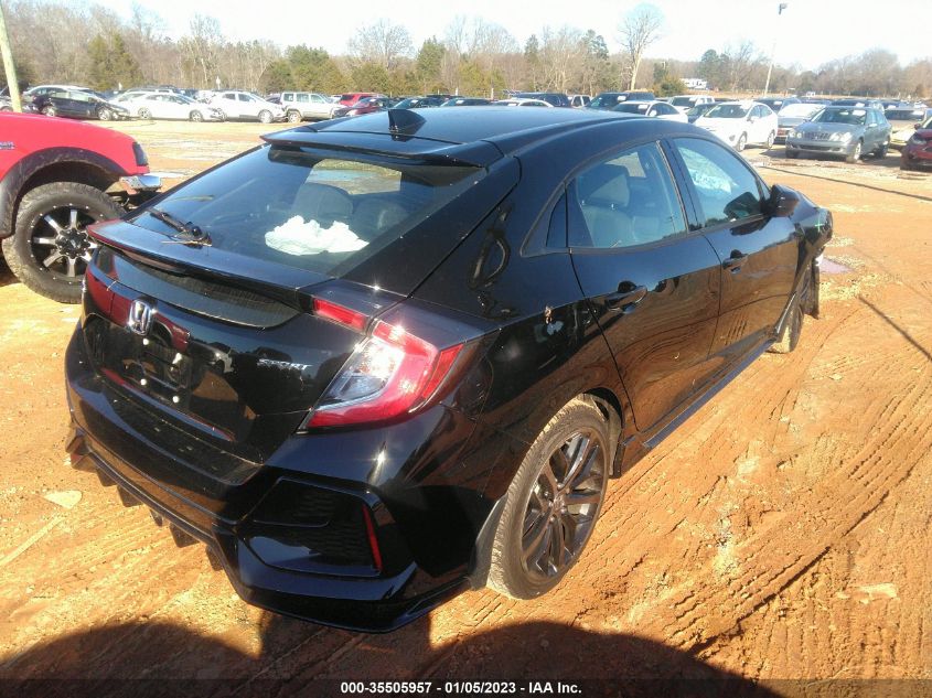 2021 HONDA CIVIC HATCHBACK SPORT VIN: SHHFK7H4XMU220756