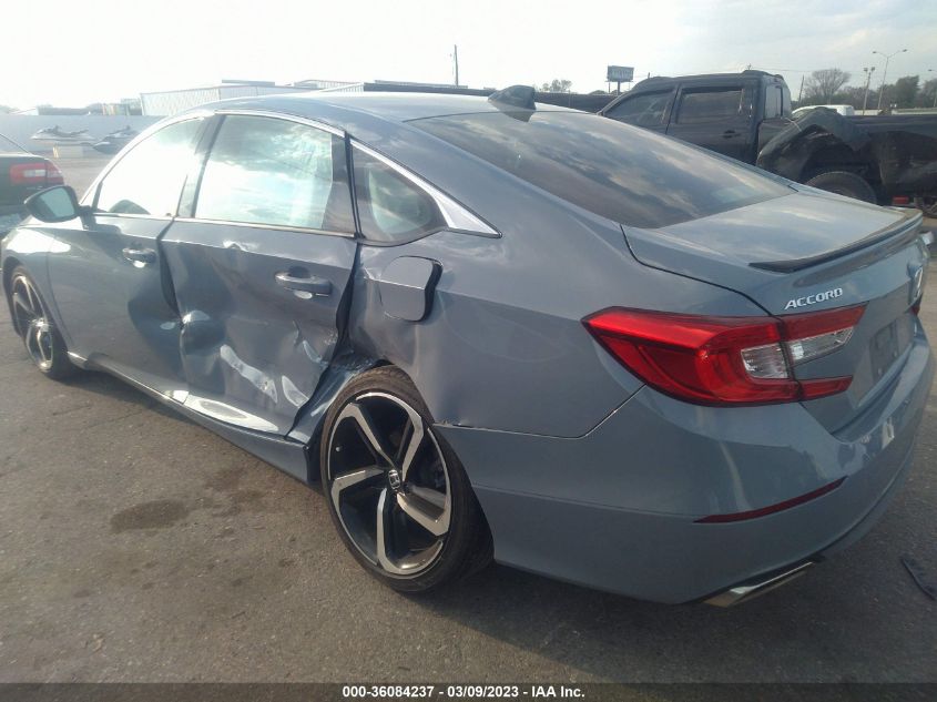2022 HONDA ACCORD SEDAN SPORT VIN: 1HGCV1F30NA027479