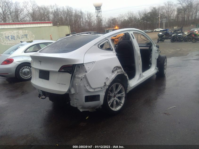 2021 TESLA MODEL Y LONG RANGE VIN: 5YJYGDEE5MF260802