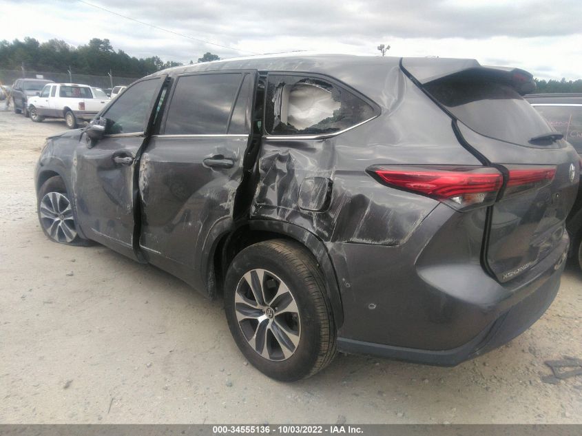 2021 TOYOTA HIGHLANDER XLE VIN: 5TDGZRAH7MS086231