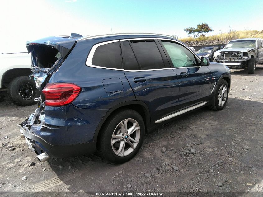 2021 BMW X3 SDRIVE30I VIN: 5UXTY3C01M9E00199
