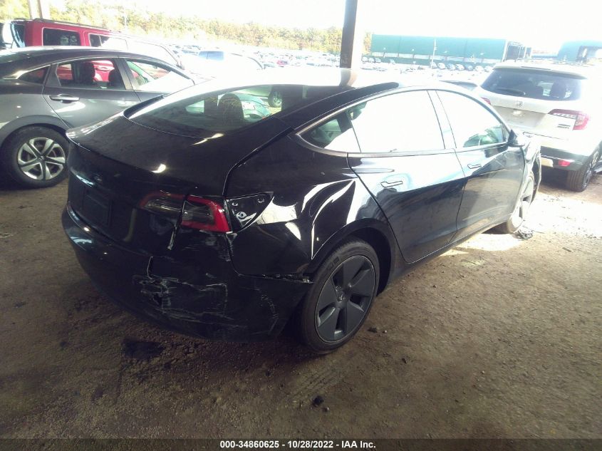 2021 TESLA MODEL 3 STANDARD RANGE PLUS VIN: 5YJ3E1EA1MF857554