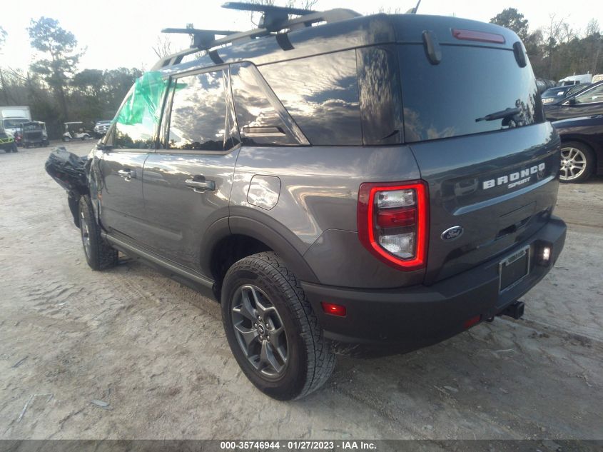 2021 FORD BRONCO SPORT BADLANDS VIN: 3FMCR9D9XMRA03635