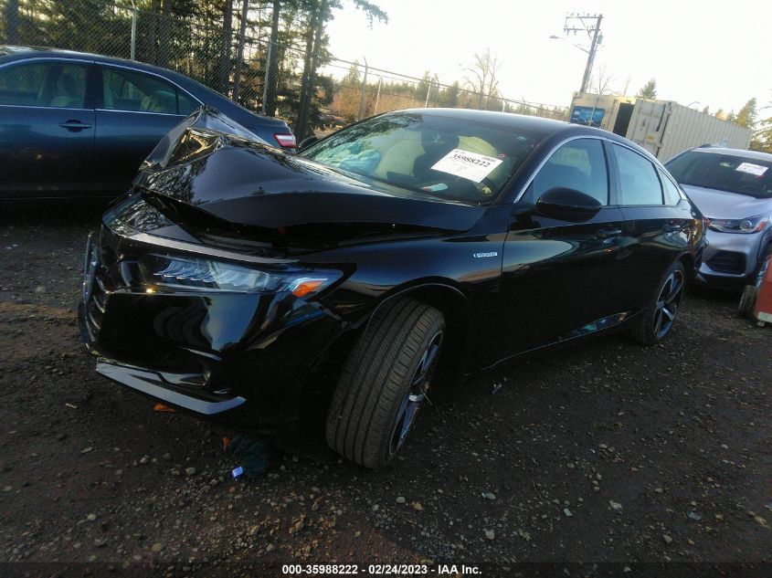 2022 HONDA ACCORD HYBRID SPORT VIN: 1HGCV3F21NA041913