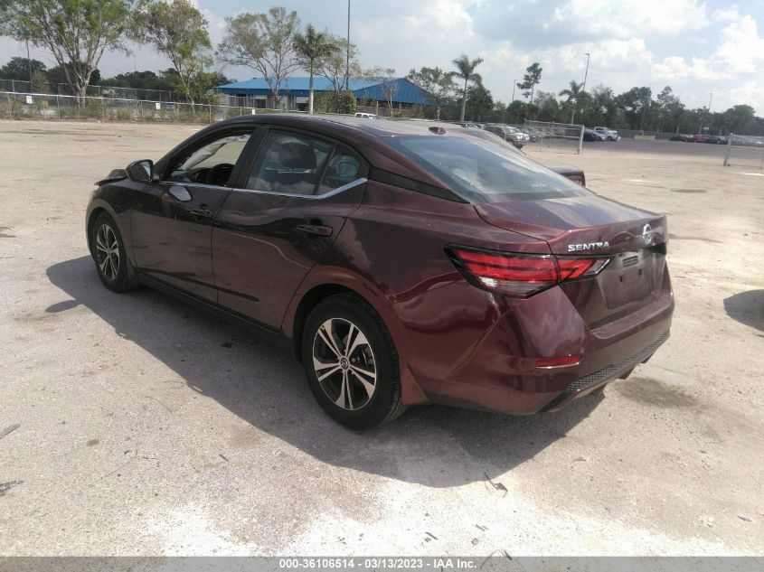 2022 NISSAN SENTRA SV VIN: 3N1AB8CV3NY258260