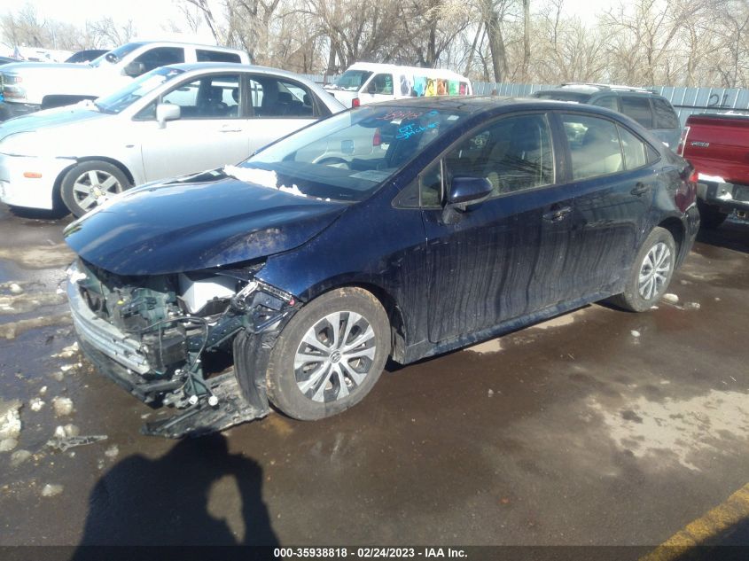 2022 TOYOTA COROLLA HYBRID LE VIN: JTDEAMDE3NJ040347