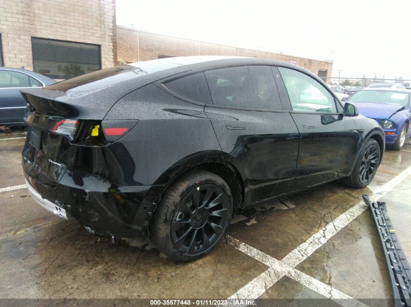 2022 TESLA MODEL Y LONG RANGE VIN: 7SAYGDEE9NF574912