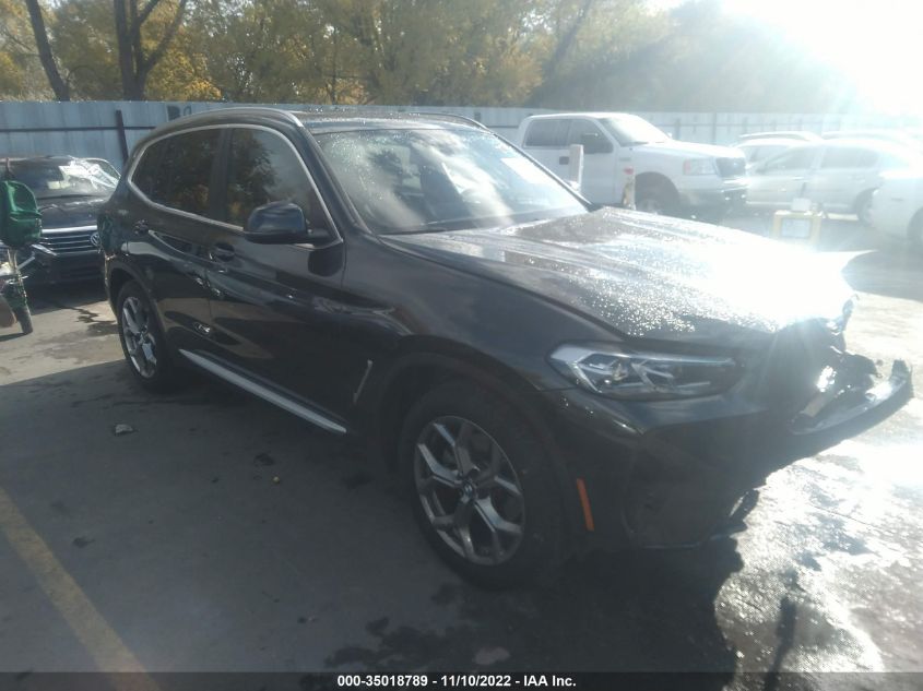 2022 BMW X3 SDRIVE30I VIN: 5UX43DP02N9J18199