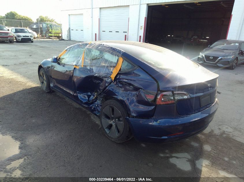 2021 TESLA MODEL 3 LONG RANGE VIN: 5YJ3E1EB1MF054543