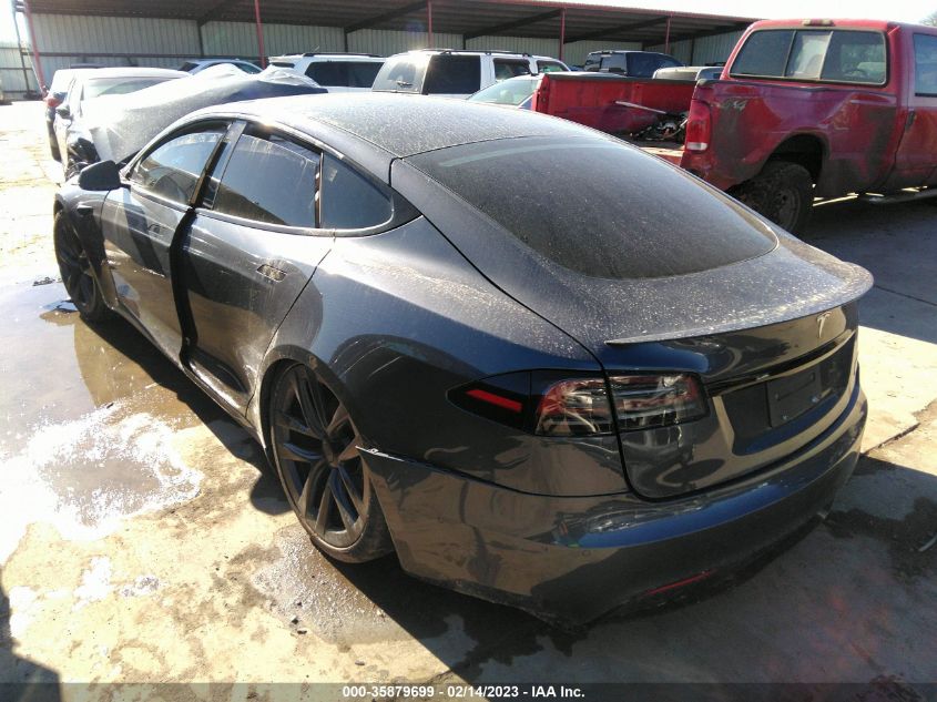 2022 TESLA MODEL S PLAID VIN: 5YJSA1E69NF488821