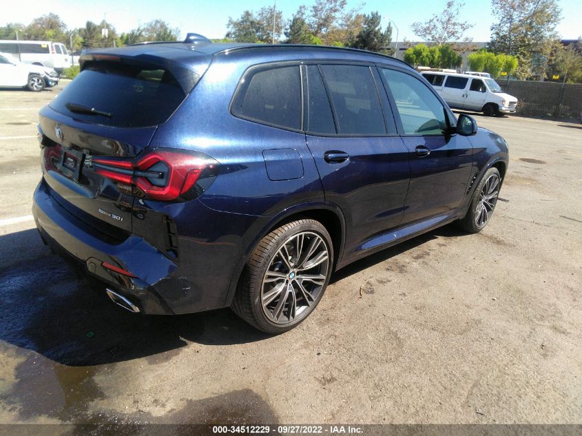 2022 BMW X3 SDRIVE30I VIN: 5UX43DP05N9M20912