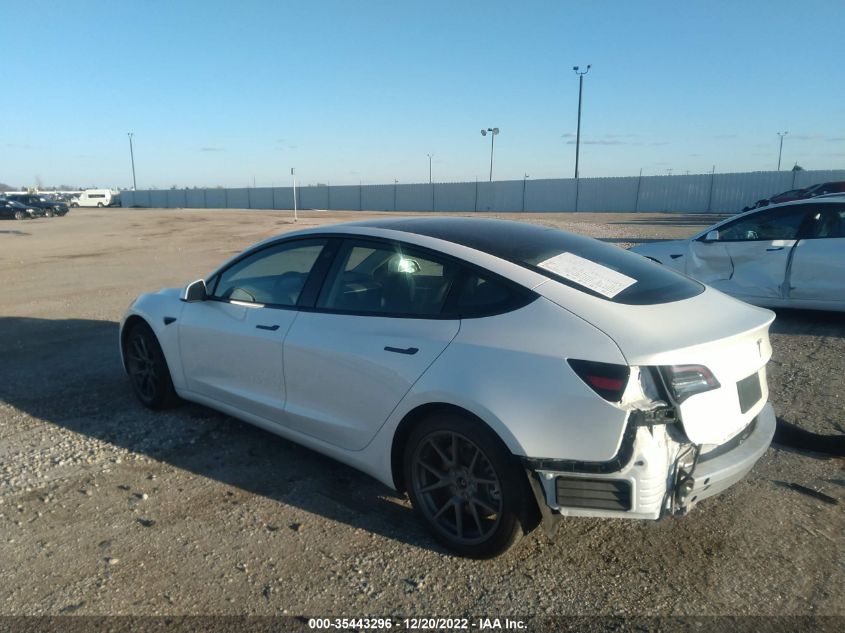 2022 TESLA MODEL 3 LONG RANGE VIN: 5YJ3E1EB7NF157032