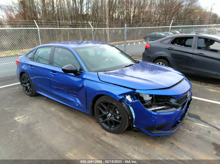 2022 HONDA CIVIC SEDAN SPORT VIN: 2HGFE2F51NH543405