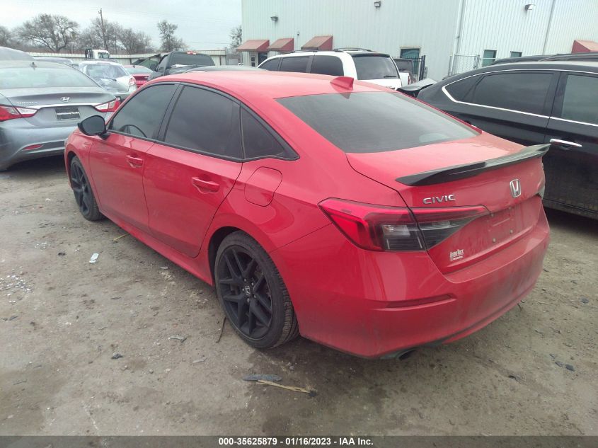 2022 HONDA CIVIC SI VIN: 2HGFE1E51NH471455