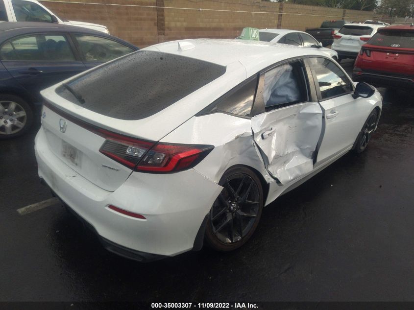 2022 HONDA CIVIC HATCHBACK SPORT VIN: 19XFL2G82NE005997