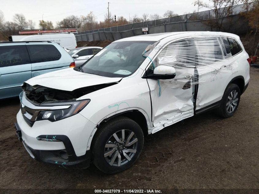 2022 HONDA PILOT EX-L VIN: 5FNYF6H56NB021786