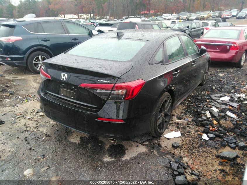 2022 HONDA CIVIC SEDAN SPORT VIN: 2HGFE2F58NH533079