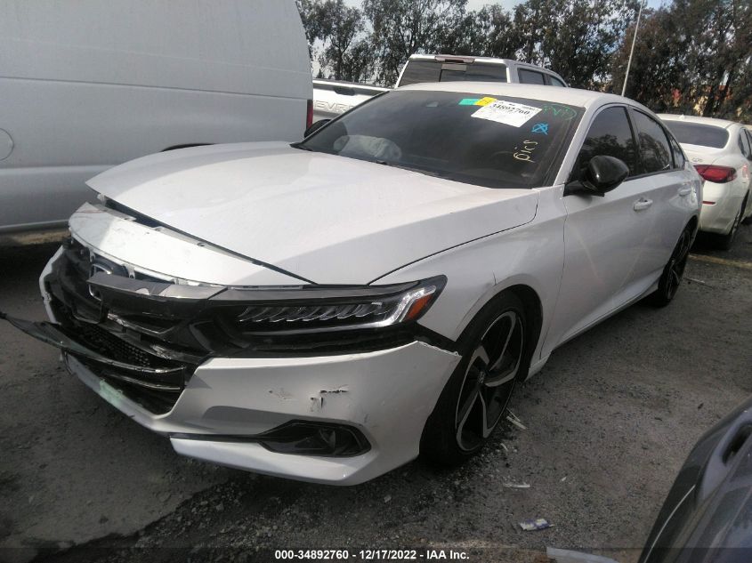 2021 HONDA ACCORD SEDAN SPORT SE VIN: 1HGCV1F46MA030037