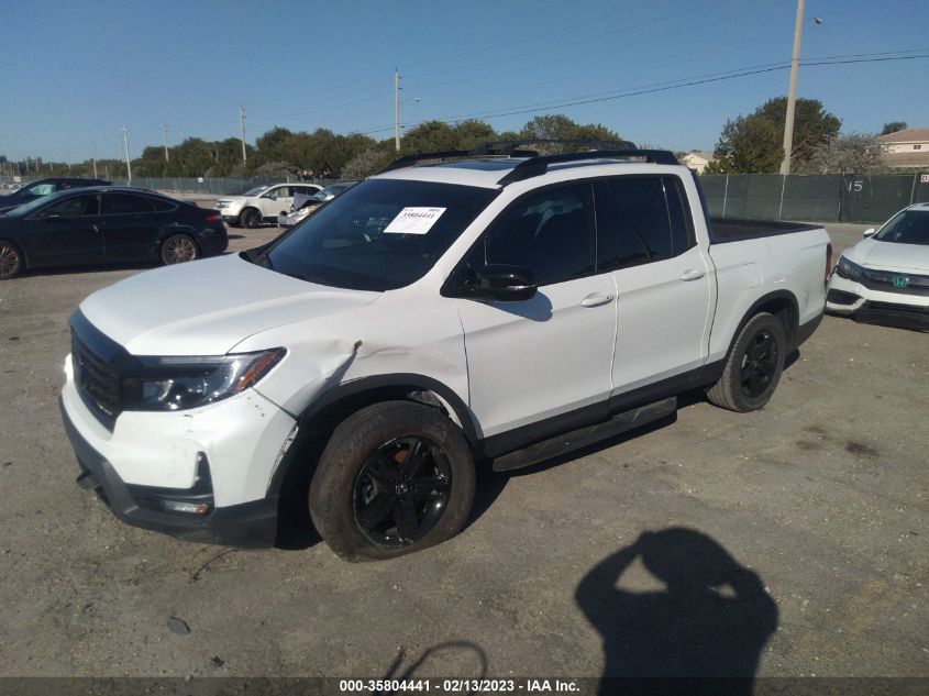 2022 HONDA RIDGELINE BLACK EDITION VIN: 5FPYK3F80NB016985