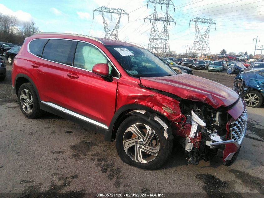 2021 HYUNDAI SANTA FE SEL VIN: 5NMS2DAJ0MH308275