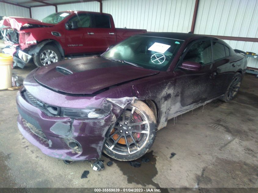 2022 DODGE CHARGER SCAT PACK VIN: 2C3CDXGJ1NH111088