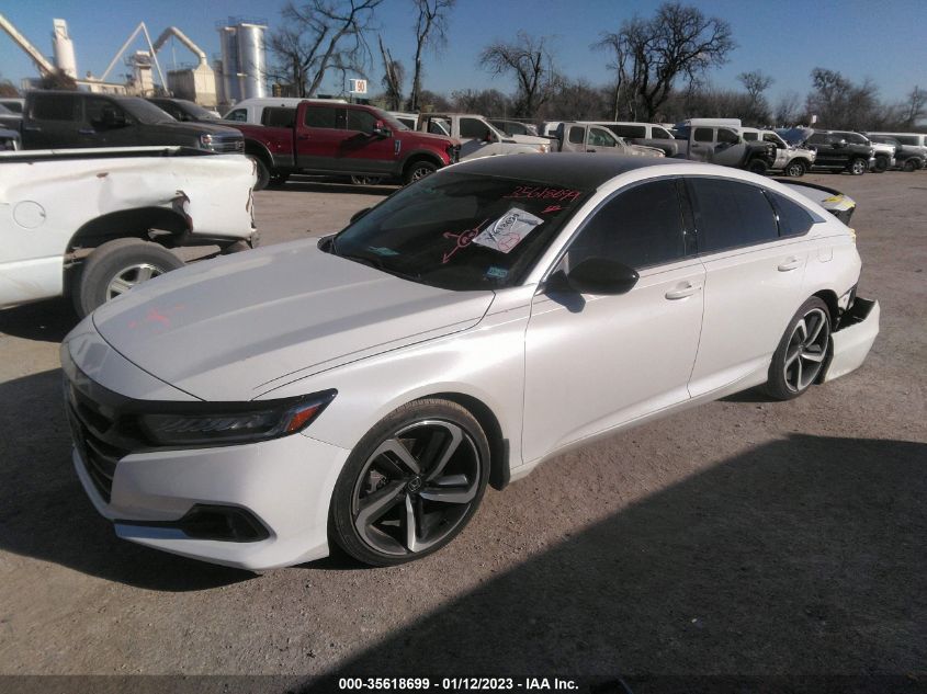 2021 HONDA ACCORD SEDAN SPORT SE VIN: 1HGCV1F43MA072486