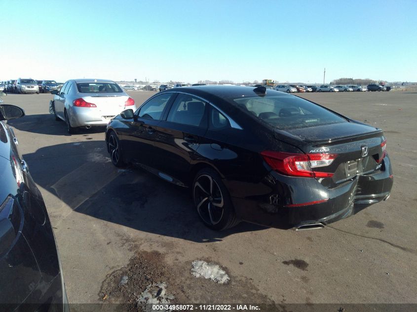 2022 HONDA ACCORD SEDAN SPORT SE VIN: 1HGCV1F40NA028236