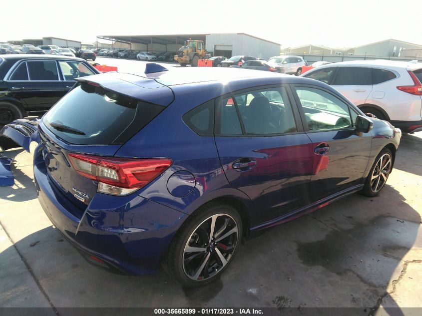 2022 SUBARU IMPREZA SPORT VIN: 4S3GTAM6XN3718803