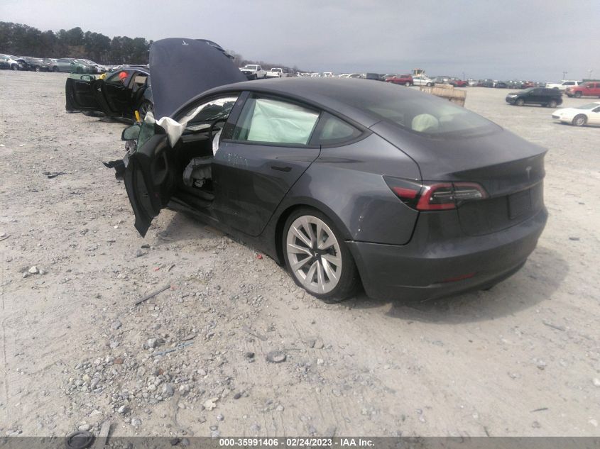 2022 TESLA MODEL 3 LONG RANGE VIN: 5YJ3E1EB1NF304915
