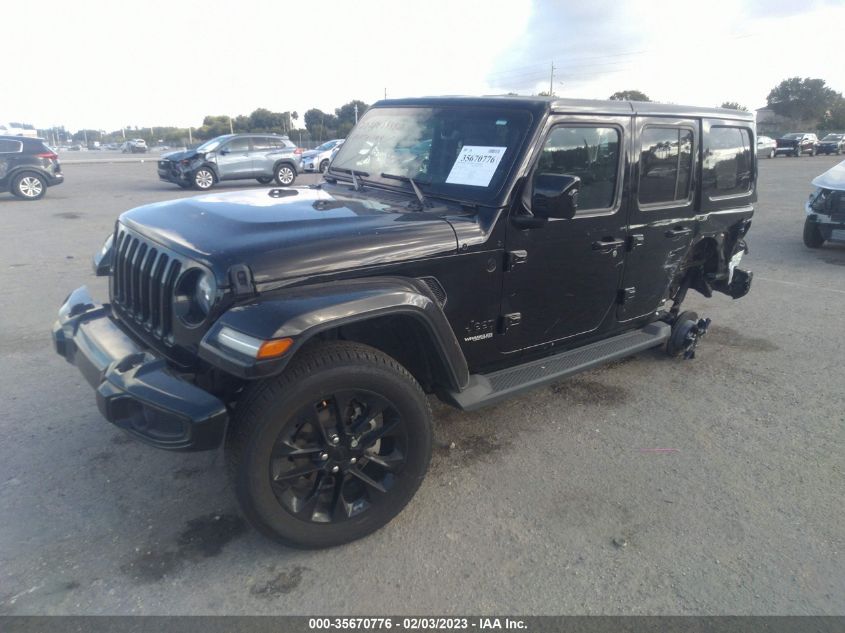 2021 JEEP WRANGLER UNLIMITED SAHARA HIGH VIN: 1C4HJXEN2MW518286