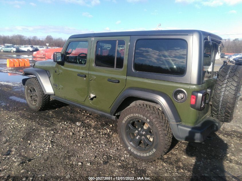 2021 JEEP WRANGLER UNLIMITED WILLYS VIN: 1C4HJXDN1MW860569