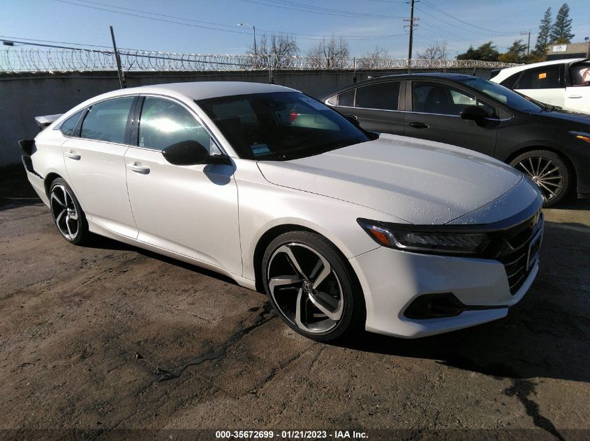 2021 HONDA ACCORD SEDAN SPORT VIN: 1HGCV1F31MA108683