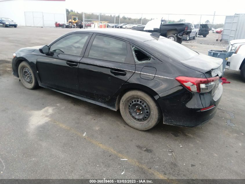 2022 HONDA CIVIC SEDAN SPORT VIN: 2HGFE2F57NH549256