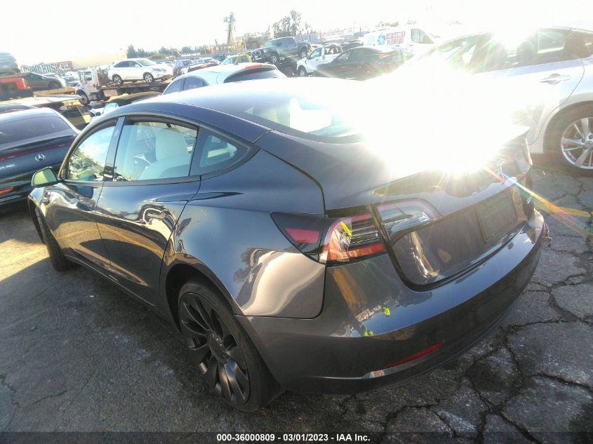 2022 TESLA MODEL 3 PERFORMANCE VIN: 5YJ3E1EC8NF263269