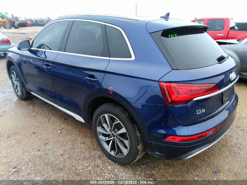 2021 AUDI Q5 PREMIUM PLUS VIN: WA1BAAFY9M2062915