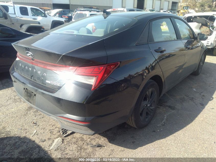 2023 HYUNDAI ELANTRA HYBRID BLUE VIN: KMHLM4AJ7PU040378