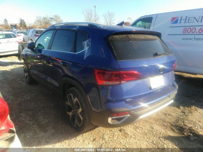 2022 VOLKSWAGEN TAOS SEL VIN: 3VV2X7B20NM033985