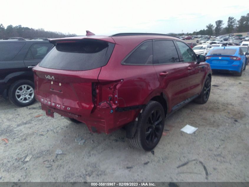 2022 KIA SORENTO SX VIN: 5XYRK4LF6NG099014