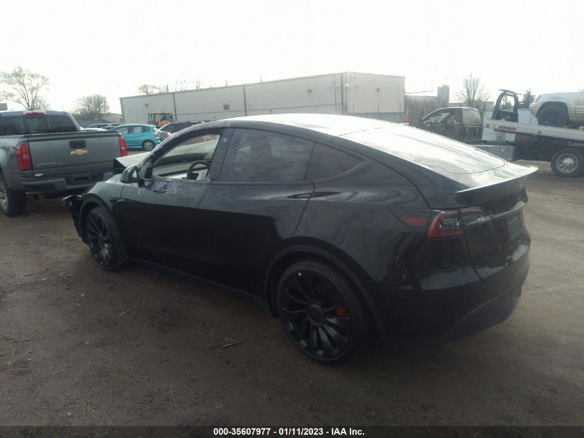 2022 TESLA MODEL Y PERFORMANCE VIN: 7SAYGDEF2NF399962