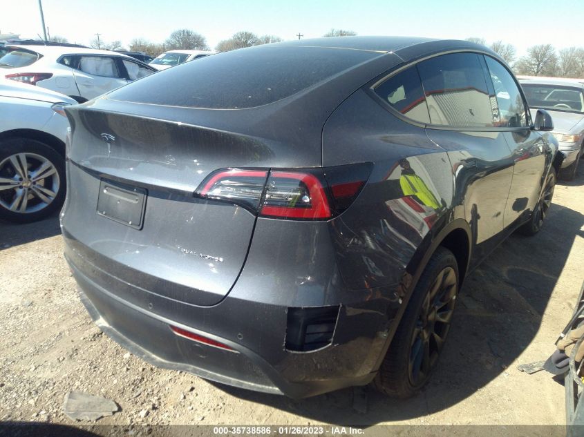 2022 TESLA MODEL Y LONG RANGE VIN: 7SAYGDEE2NA021757
