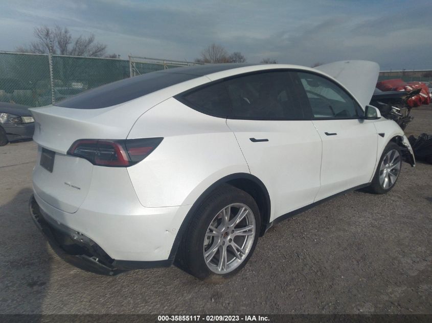 2022 TESLA MODEL Y LONG RANGE VIN: 7SAYGDEE8NF391629