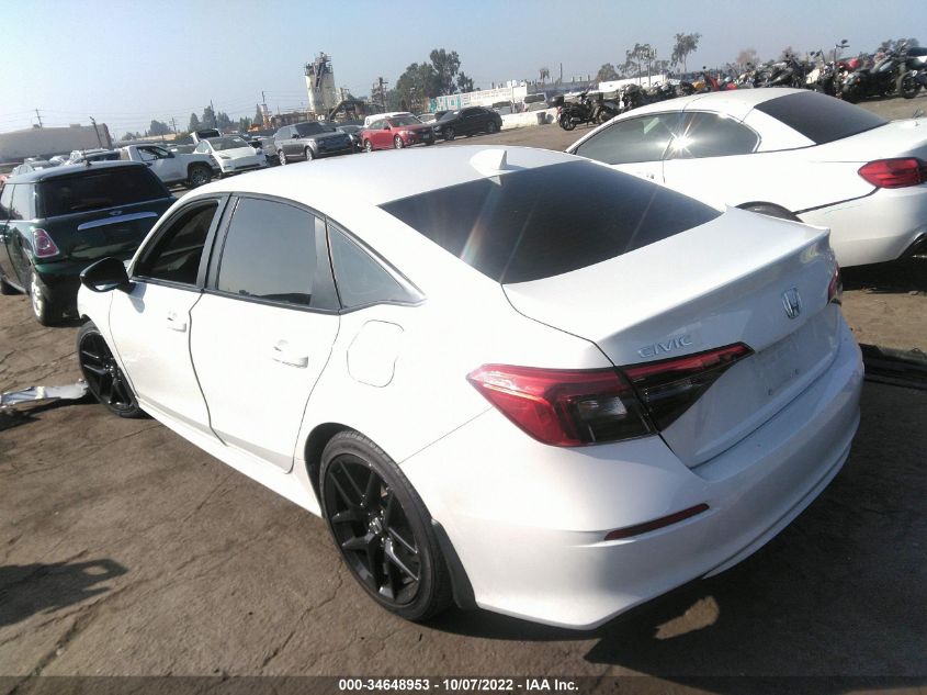 2022 HONDA CIVIC SEDAN SPORT VIN: 2HGFE2F55NH581834