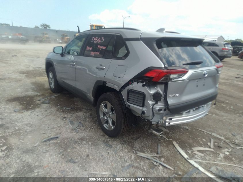 2022 TOYOTA RAV4 HYBRID XLE VIN: 2T3RWRFVXNW145384